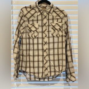 Mens Supply Company USA Plaid Button-Up Shirt size Medium Pearl Snap Buttons